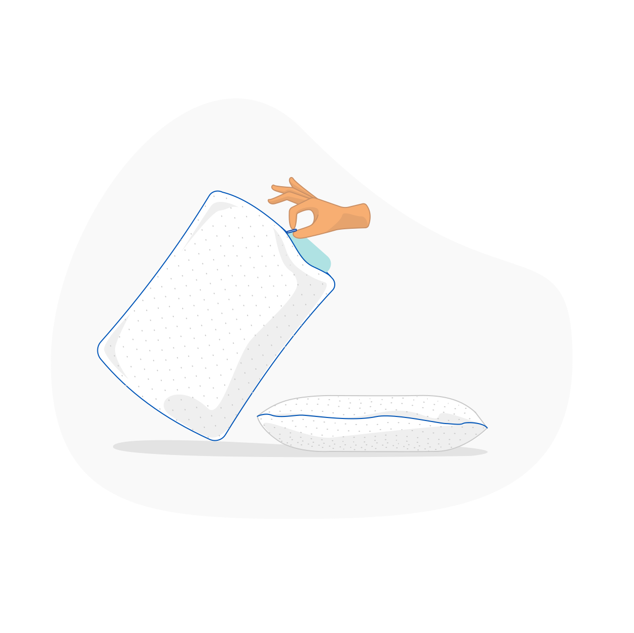 Unzip the outer cover and pull out the pillow