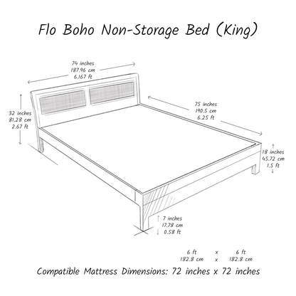 Boho Bed (Acacia Wood)