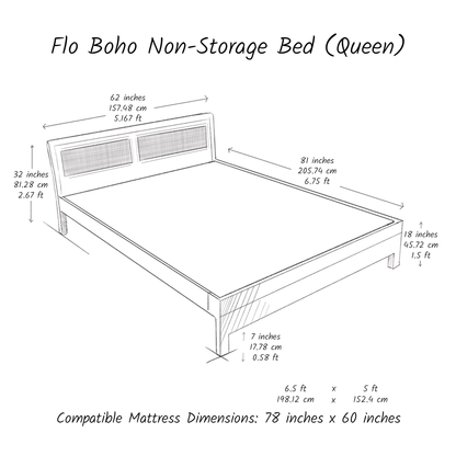 Boho Bed (Acacia Wood)
