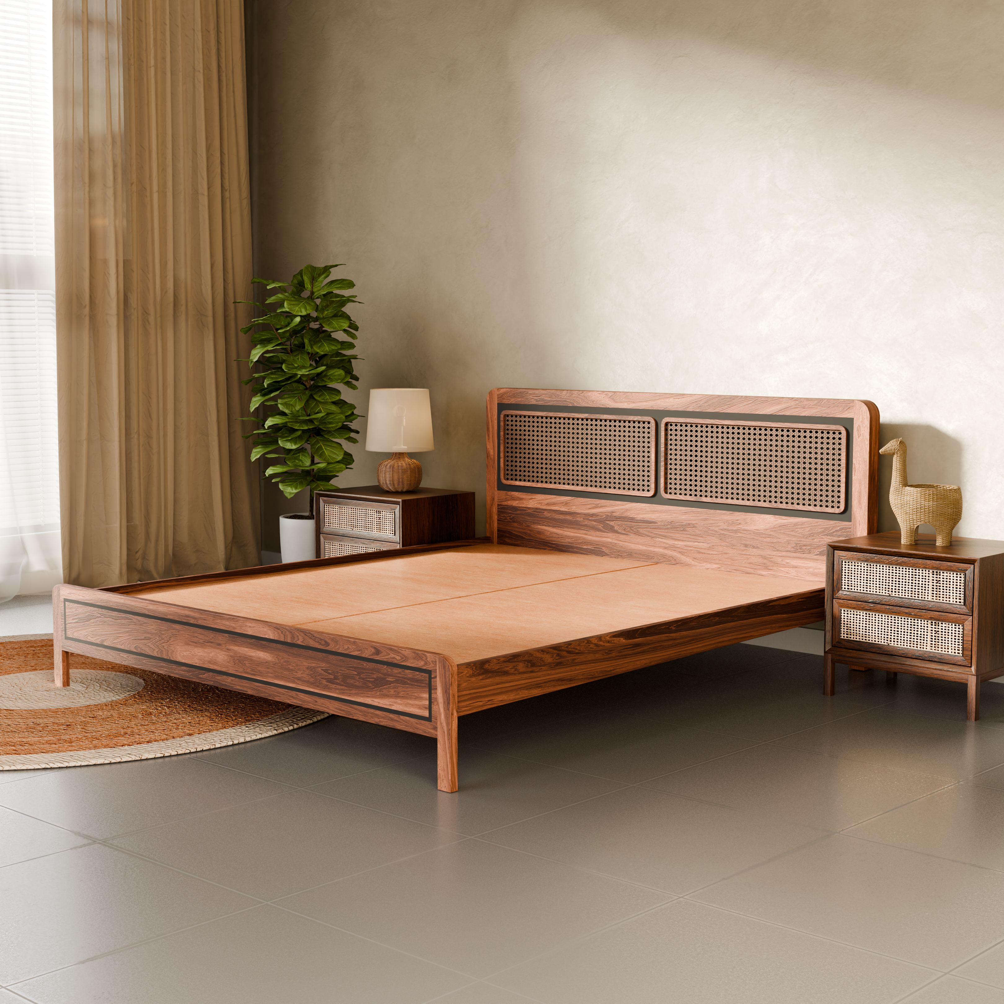 Boho Bed (Acacia Wood)