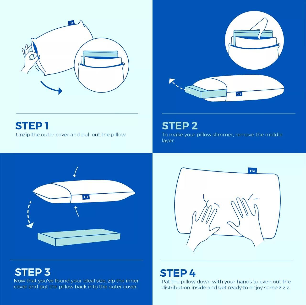 Buy Premium Adjustable Memory Foam Pillow Online Flo Mattress