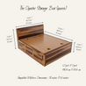 Oyashe Sheesham Wood Bed - With Storage
